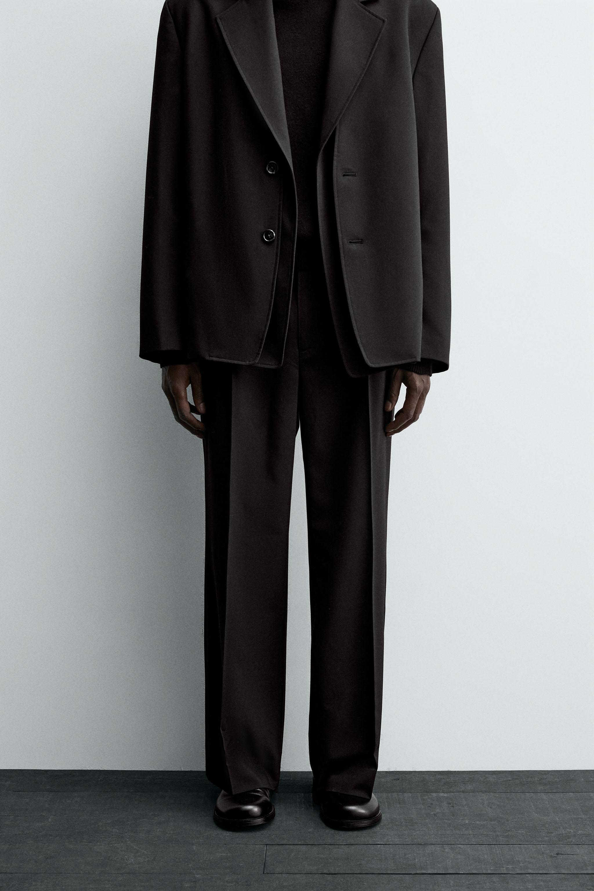 PLEATED SUIT PANTS